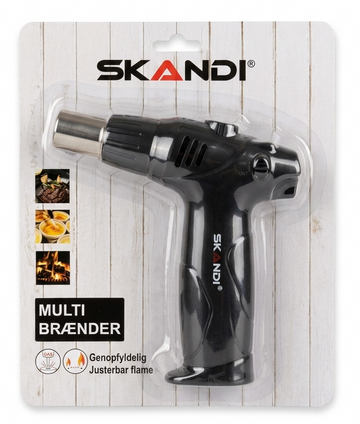 KANDI Multi Brænder – Genopfyldelig Gasbrænder med Justerbar Flamme Premium LED