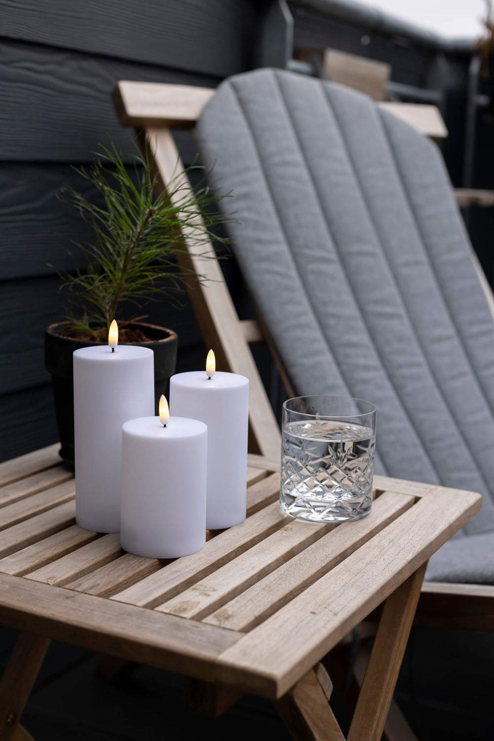 Udendørs LED bloklys Ø7cm