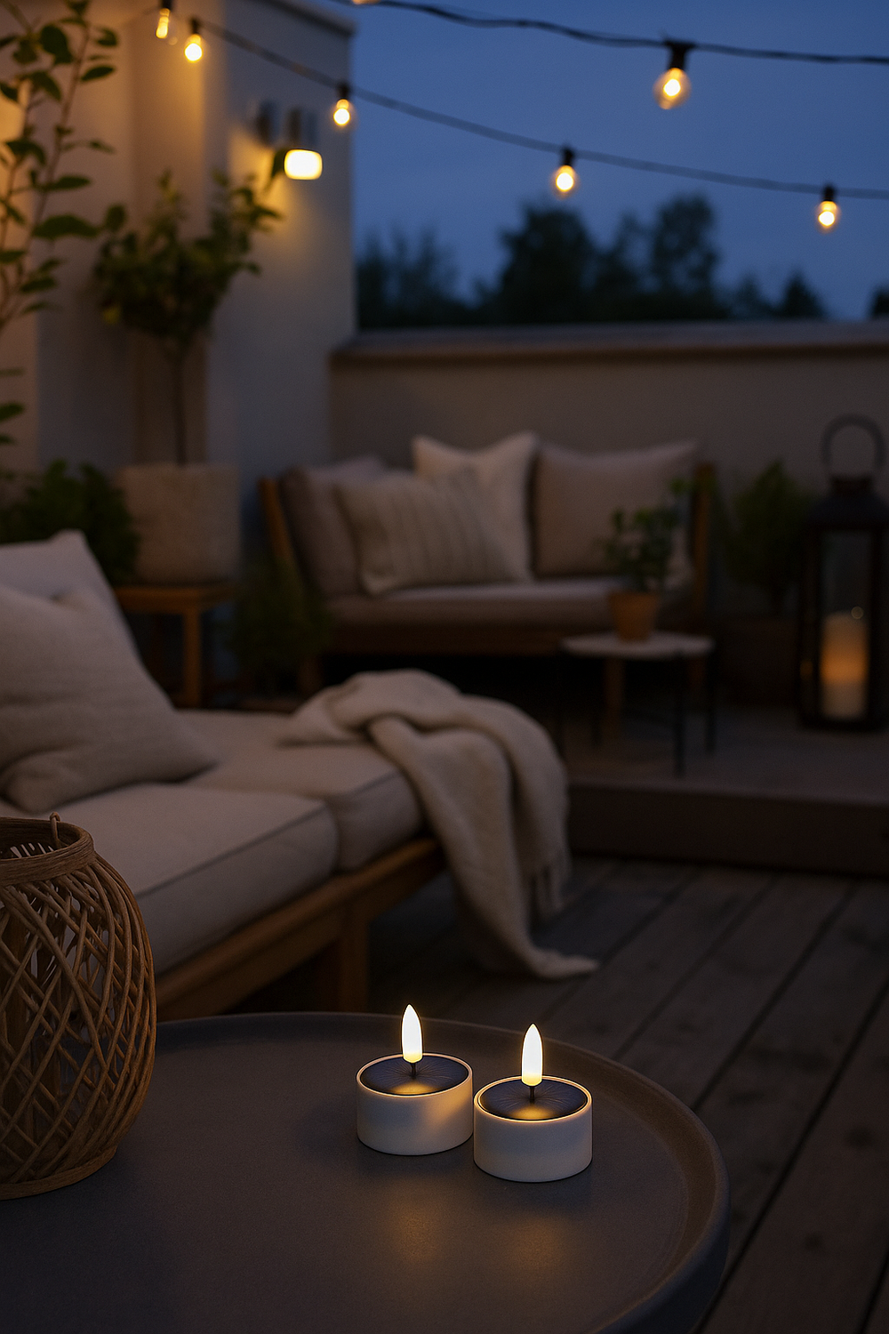 Solcelle Lampelys – 2 stk. (Ø5,8 x H3 cm, IP44)