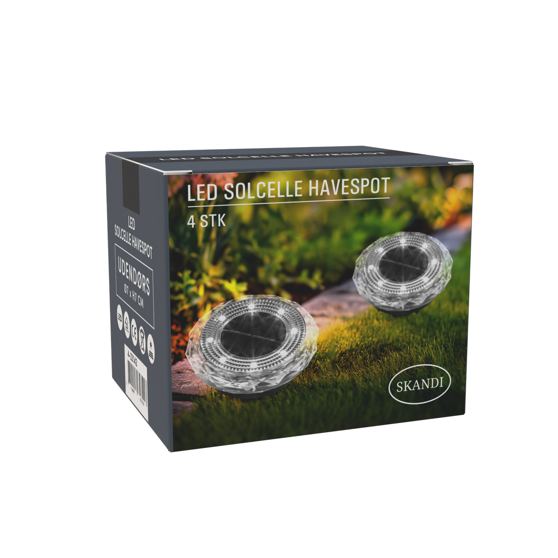 Solcelle Havespots – Dekorativt Design 4 stk Premium LED