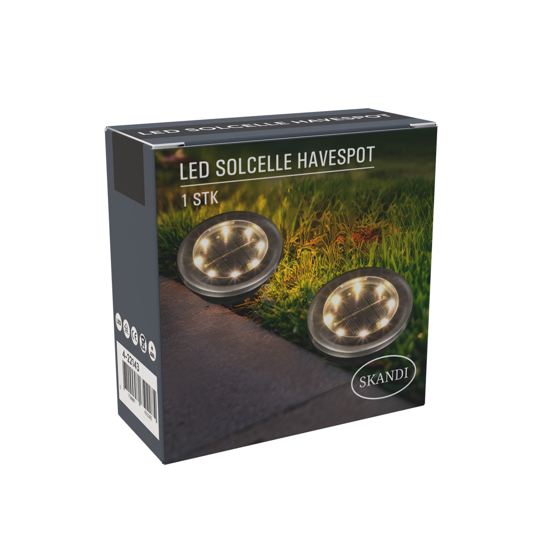 Solcelle Havespot – Stål Design 1 stk Premium LED