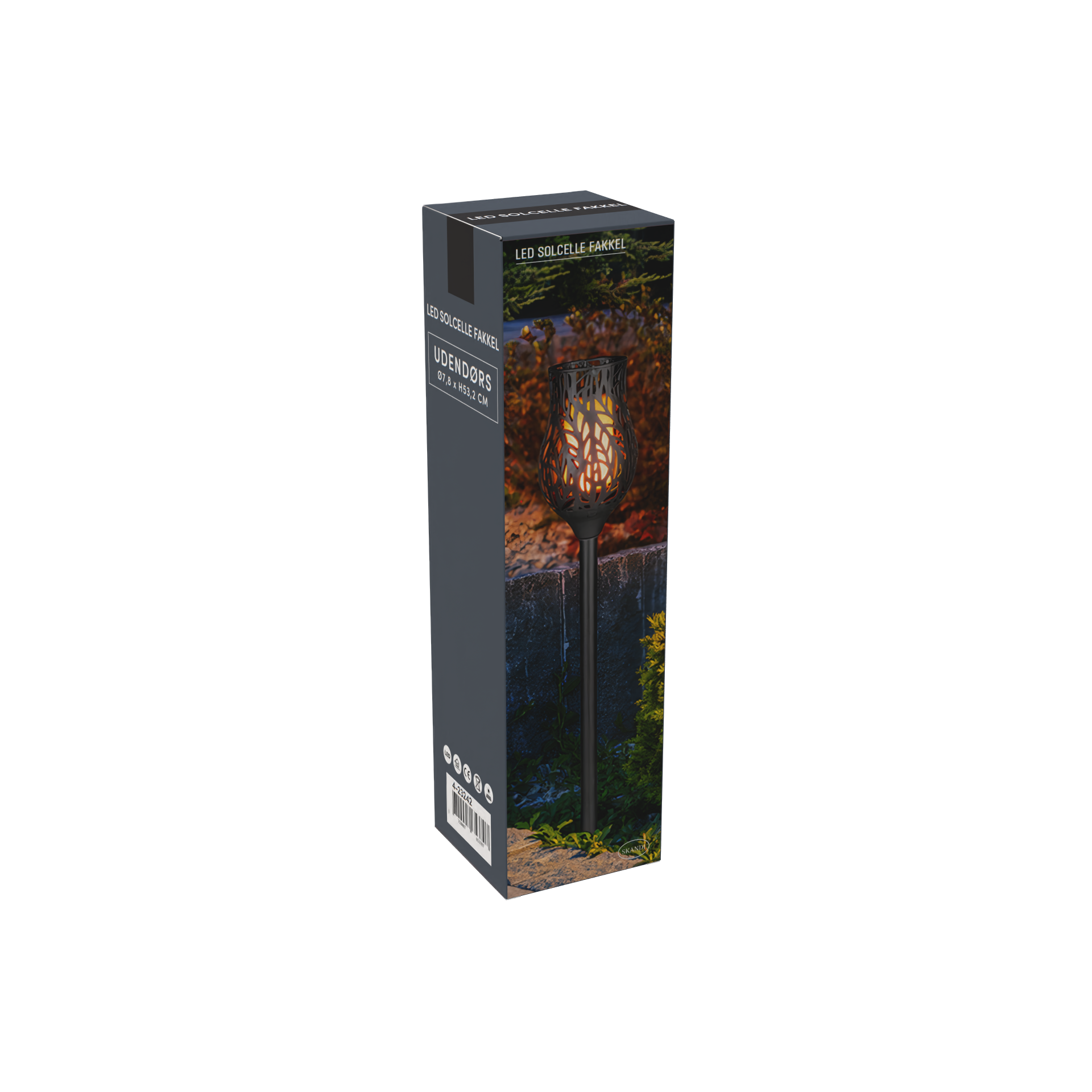 Solcelle Fakkel – Varm Flammeeffekt 53,2 cm Premium LED