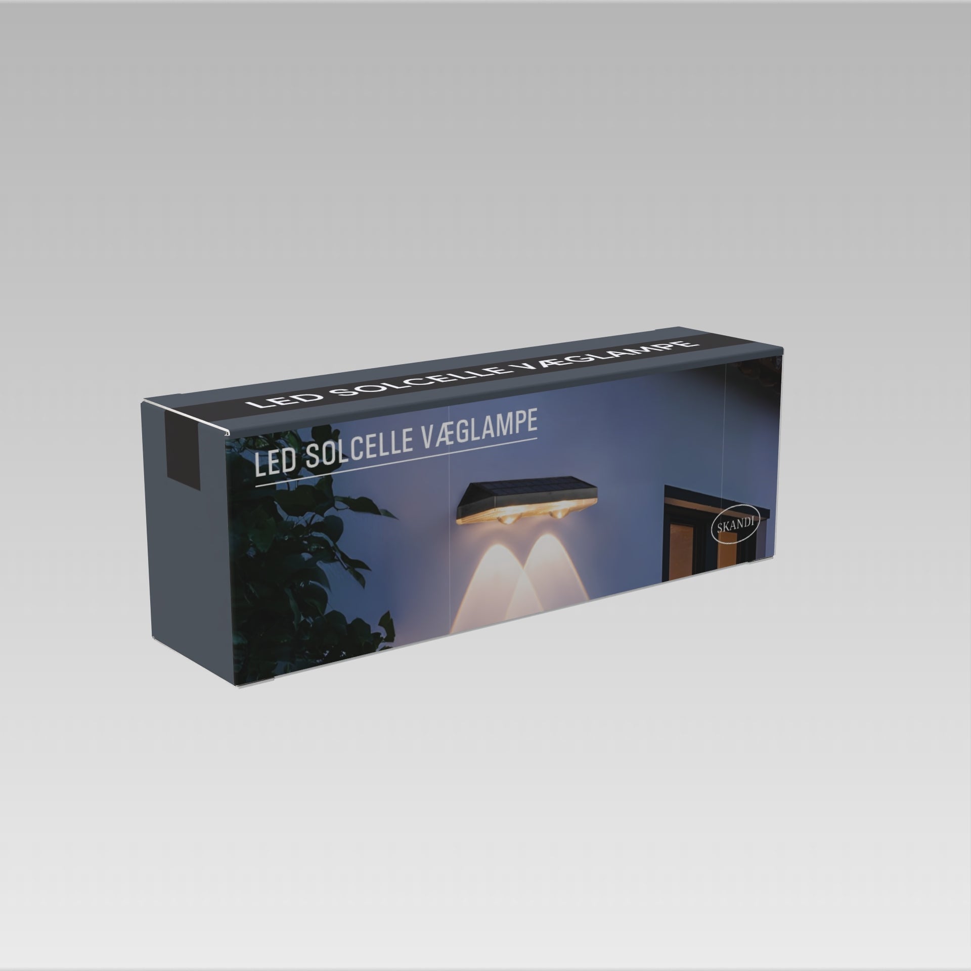 Solcelle Væglampe – Dobbelt Lys Design Premium LED