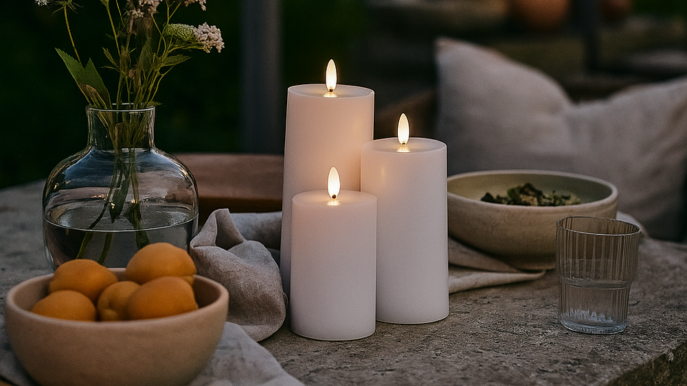 Udendørs LED bloklys Ø7cm