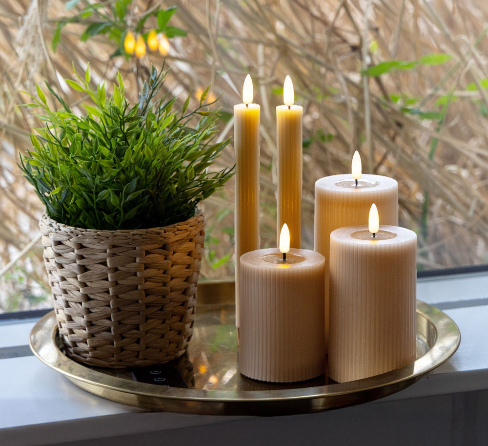 Rillet Sæt - 6 dele - Flere farver