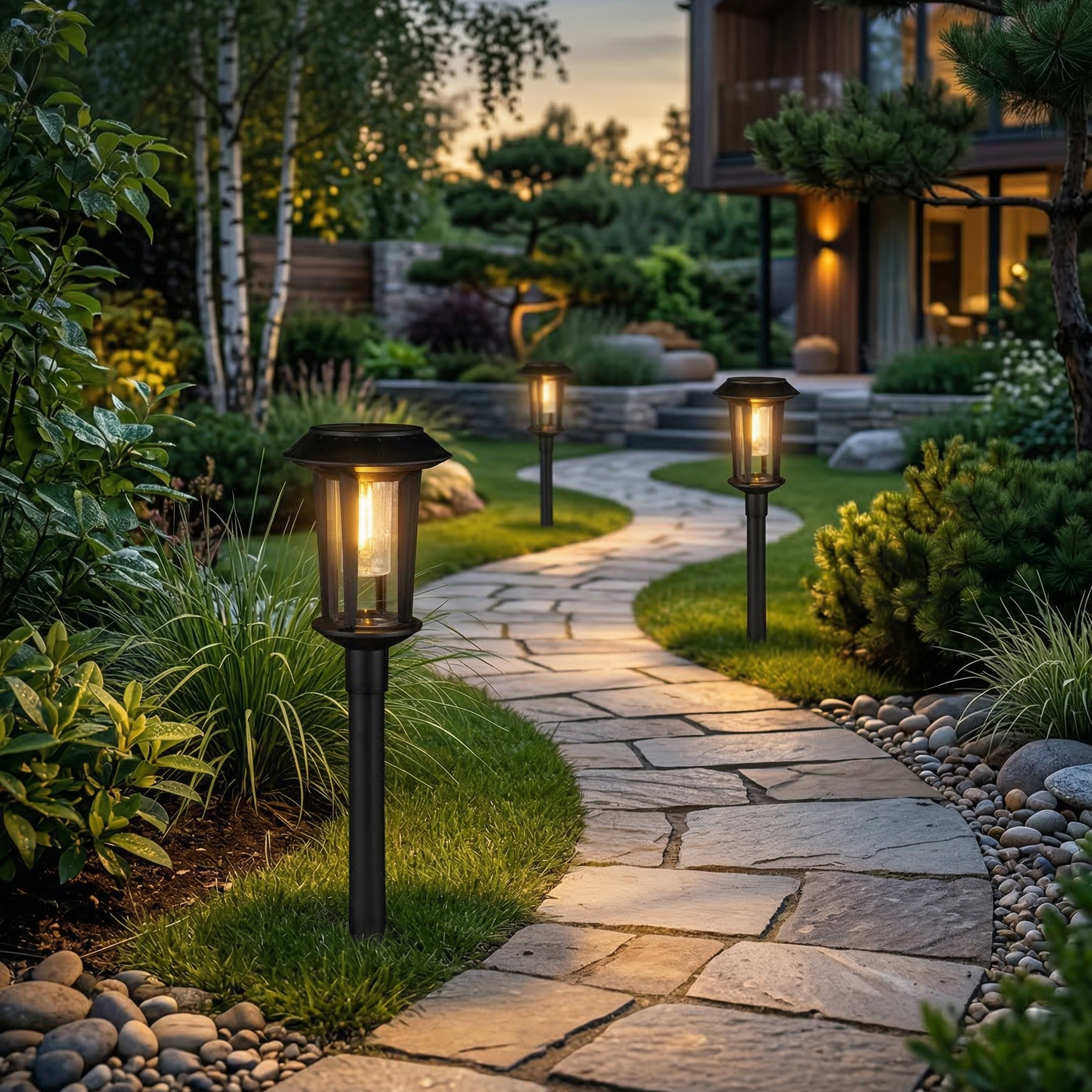 Solcelle Havelampe – Lanterne Design 40 cm