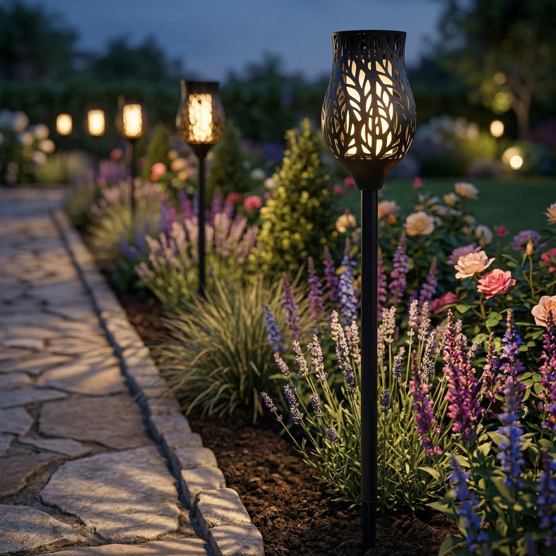 Solcelle Fakkel – Varm Flammeeffekt 53,2 cm