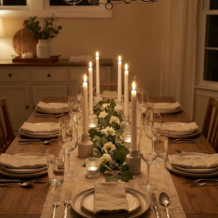 LED stagelys 2 stk på 22 cm i hvid med naturtro flamme og timerfunktion – perfekt til bord, vindueskarme eller stager.