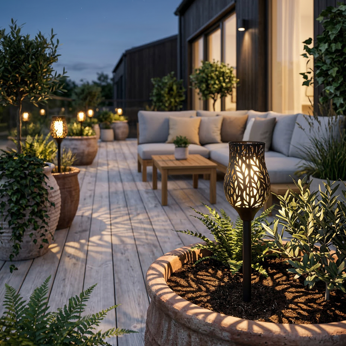 Solcelle Fakkel – Varm Flammeeffekt 53,2 cm