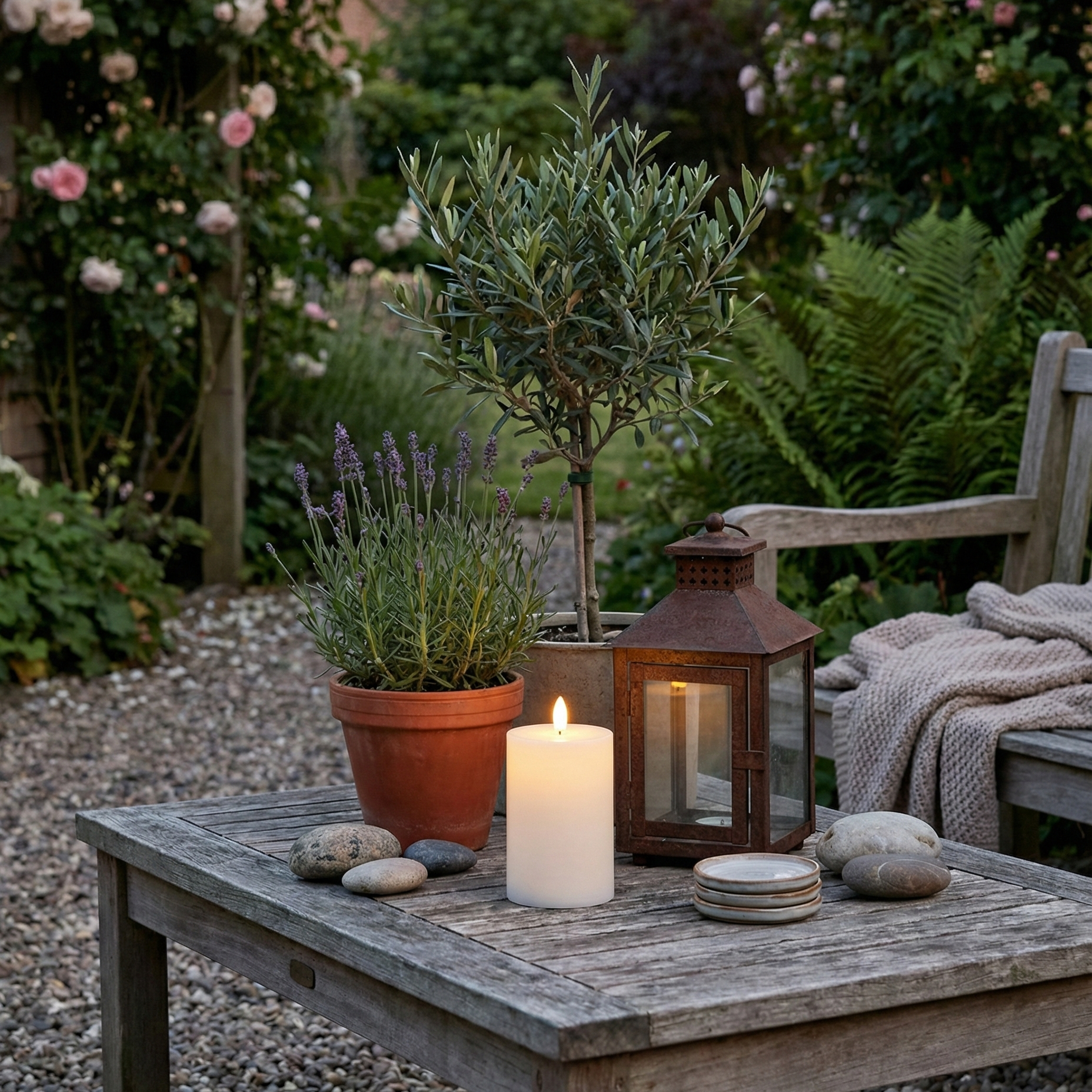 Udendørs solcelle LED bloklys i hvid med naturtro flamme, automatisk opladning og vejrbestandigt design – perfekt til lanterner, altan og have.